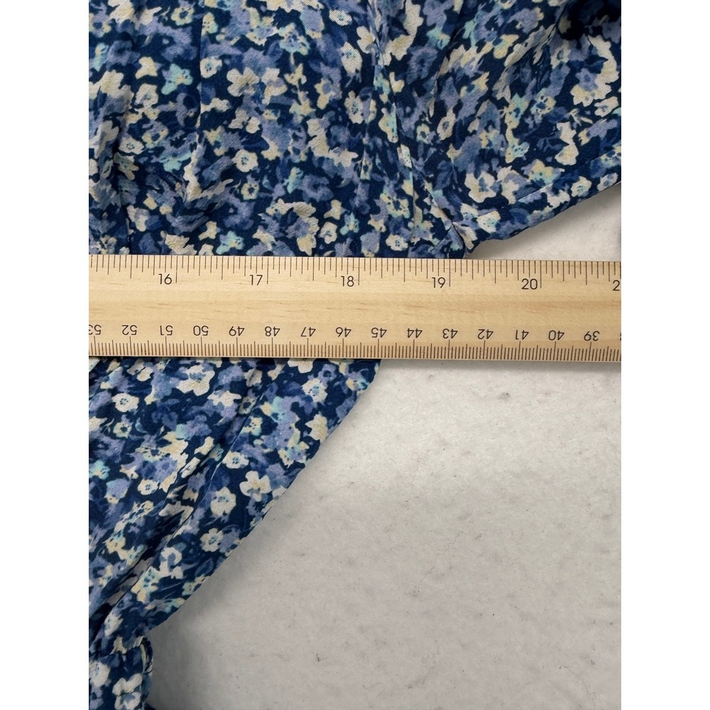 Rails Eliza Ice Chrysanthemum Cottagecore Boho Floral Mini Dress Blue S NWOT - Picture 7 of 9